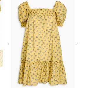 TORY BURCH NWT Ruffled floral-print cotton-mousseline mini dress